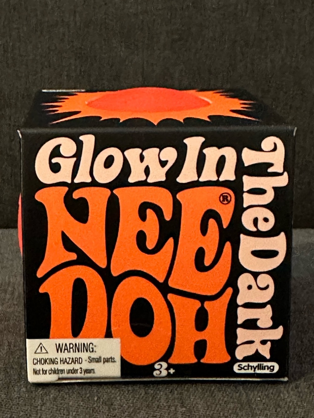 NeeDoh The Groovy Glowing Glob - Orange Glow in the dark NWT